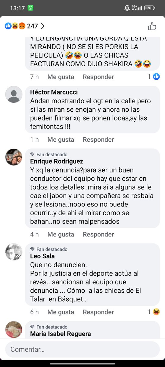 Además de que es difícil que un medio ajeno al handball haga notas del deporte, cuando se hace es por una noticia tan terrible como esta, y encima hay que bancarse comentarios así 
En fin, hombres siendo hombres