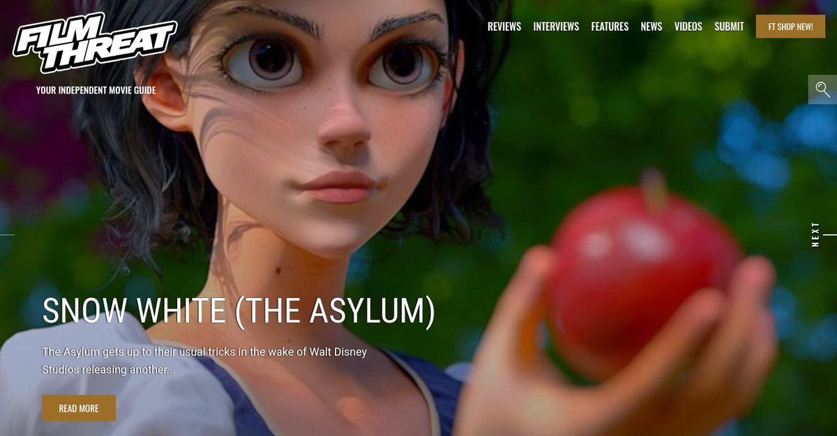 FilmThreat's tweet photo. “…Hildegarde discovers that Snow is alive via the Magic Mirror and concocts a way to poison the girl…” Is @theasylumcc 's Snow White better than Disney's remake? Read Bobby LePire's review to find out.
https://t.co/xH7Olcoswu #SupportIndieFilm #SnowWhite #TheAsylum #fantasy https://t.co/pZdGaNqrEc