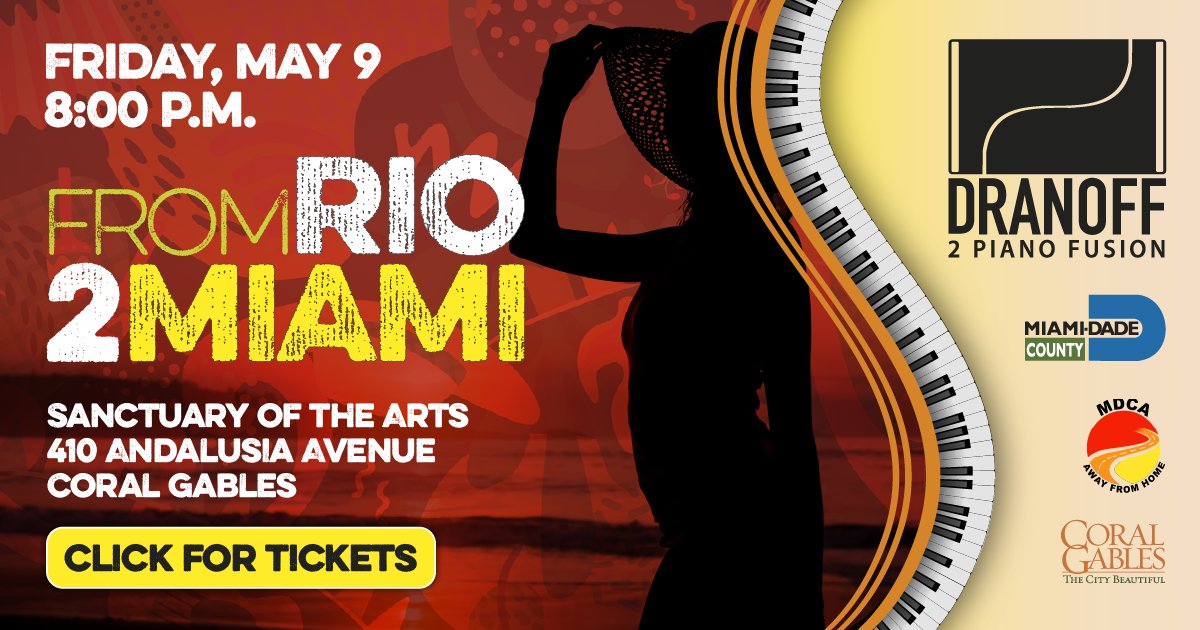Dranoff2Piano's tweet photo. For the grand finale of our concert season, we're heading to Rio 🇧🇷 Enjoy the music of iconic Brazilian composers such as Antonio Carlos Jobim, Pixinguinha, João Gilberto, Hermeto Pascoal, Egberto Gismonti, and Milton Nascimento. Tickets are now on sale https://t.co/syYA65Fh81 https://t.co/GmsilHDXWx