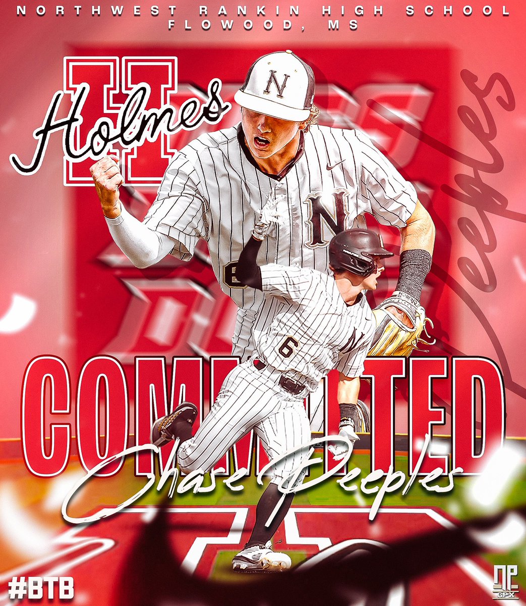 Chase Peeples (@chasepeeples6) on Twitter photo Blessed to announce that I will be furthering my athletic and academic career at Holmes community college! Thank you Jesus for this amazing opportunity and to my family and coaches who have supported me every step of the way. <a href="/HolmesCCBSB/">Holmes CC Baseball</a> <a href="/NWR_BASEBALL/">Northwest Rankin Baseball</a> <a href="/deloach26/">Scott DeLoach</a> Blessed to announce that I will be furthering my athletic and academic career at Holmes community college! Thank you Jesus for this amazing opportunity and to my family and coaches who have supported me every step of the way. <a href="/HolmesCCBSB/">Holmes CC Baseball</a> <a href="/NWR_BASEBALL/">Northwest Rankin Baseball</a> <a href="/deloach26/">Scott DeLoach</a>