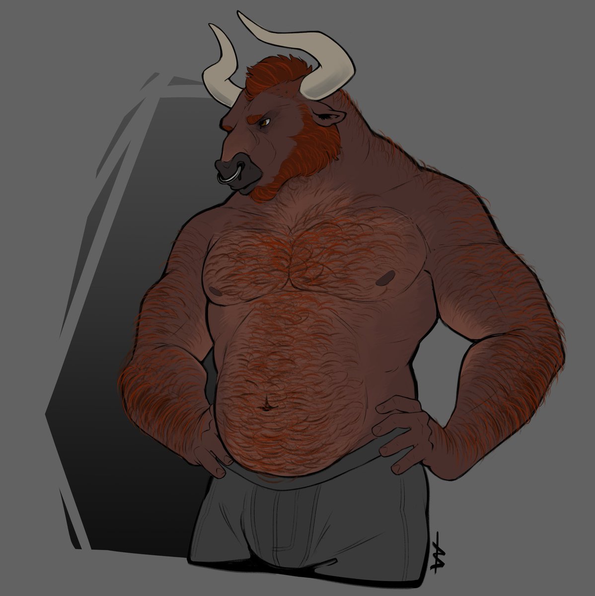 Beardy12231579's tweet photo. Fhrink, my bull cop. 7 years since the last pic i did of him.
Done by @Maa_SpaceDino Thanks ! https://t.co/8GJwKnzBKO