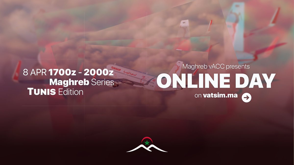 Maghreb vACC’s Online Day™️ featuring DTTA starting in 30 min 🤩
