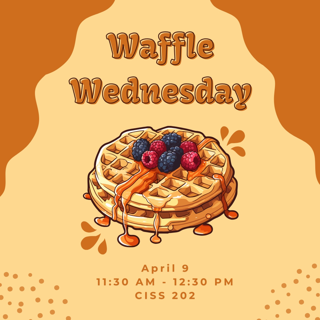🥞✨ Waffle Wednesday is back!

Join us for FREE waffles 🧇, toppings, fruit 🍓, coffee ☕, and tea 🍵 during Graduate Appreciation Week! 

🗓️ Wed, April 9
📍CISS 202
⏰ 11:30 AM - 12:30 PM

#UConnGlobal #GradAppreciationWeek #UConn #InternationalStudents #FreeFood #UConnCISS