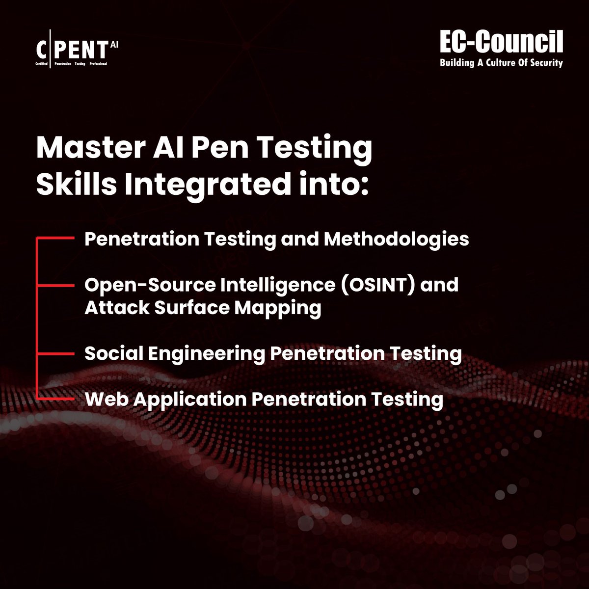 ECCOUNCIL's tweet photo. Supercharge your pen testing skills with AI. #CPENT now covers AI-powered exploitation, API security, privilege escalation, and more. Ready to unlock the future of #PenTesting?
Know more: https://t.co/lYBQSLNQv6
#ECCouncil #PenetrationTester #OffensiveSecurity #RedTeam #Cybersecurity