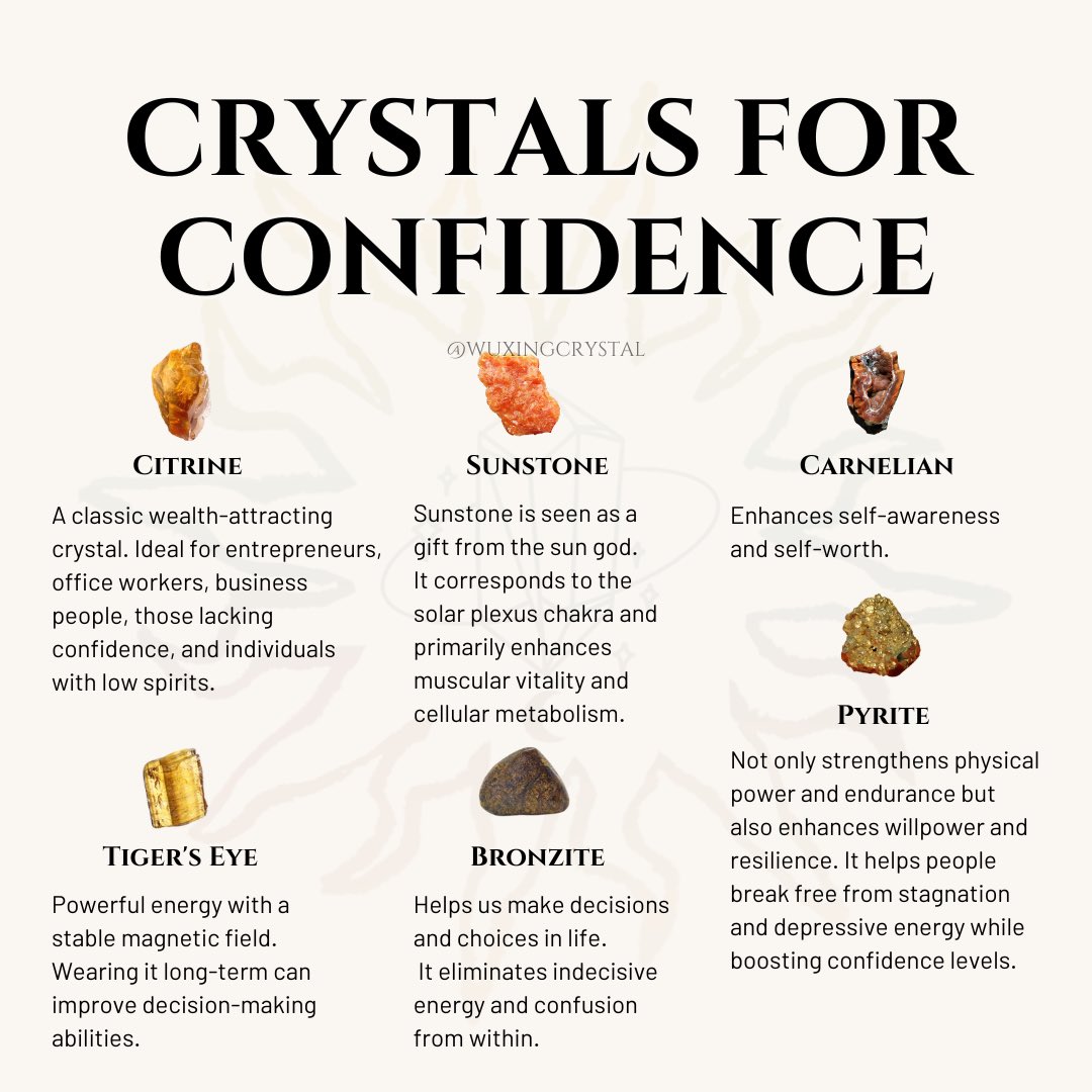 WuXingCrystal's tweet photo. ✨Boost Your Confidence and Security with Crystals!✨

Are you ready to elevate your energy and embrace your true potential? Check out these powerful crystals that can help you feel more confident and secure in your journey!

Which crystal resonates with you the most?

#Crystals https://t.co/CQWjiVCjQW