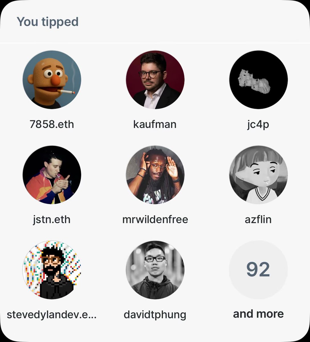 dwr's tweet photo. Tipped 100 people with 2 taps. https://t.co/ABKSSrWCio