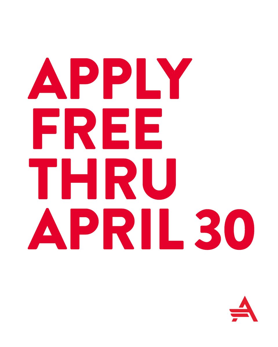 🚨FREE APPLICATION 🚨 Now thru April 30th! 

If you've been thinking about applying, now is the time. Take advantage of this savings while it lasts. The process is quick (about 15 minutes) and could make a huge impact on your future!