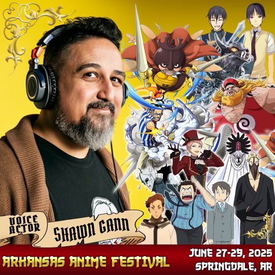 Shawn Gann (@readykafka) on Twitter photo Howdy! I’ll be making an appearance at #ArkansasAnimeFestival2025 this June 27th thru 29th. Can’t wait to meet everyone!
Thanks to <a href="/PowellTalent/">Powell Talent</a> & the folks <a href="/A2Festival/">Arkansas Anime Fest</a> for making this happen. 🩵
arkansasanimefestival.com
#A2F #arkansas #arkansasanimefestival Howdy! I’ll be making an appearance at #ArkansasAnimeFestival2025 this June 27th thru 29th. Can’t wait to meet everyone!
Thanks to <a href="/PowellTalent/">Powell Talent</a> & the folks <a href="/A2Festival/">Arkansas Anime Fest</a> for making this happen. 🩵
arkansasanimefestival.com
#A2F #arkansas #arkansasanimefestival