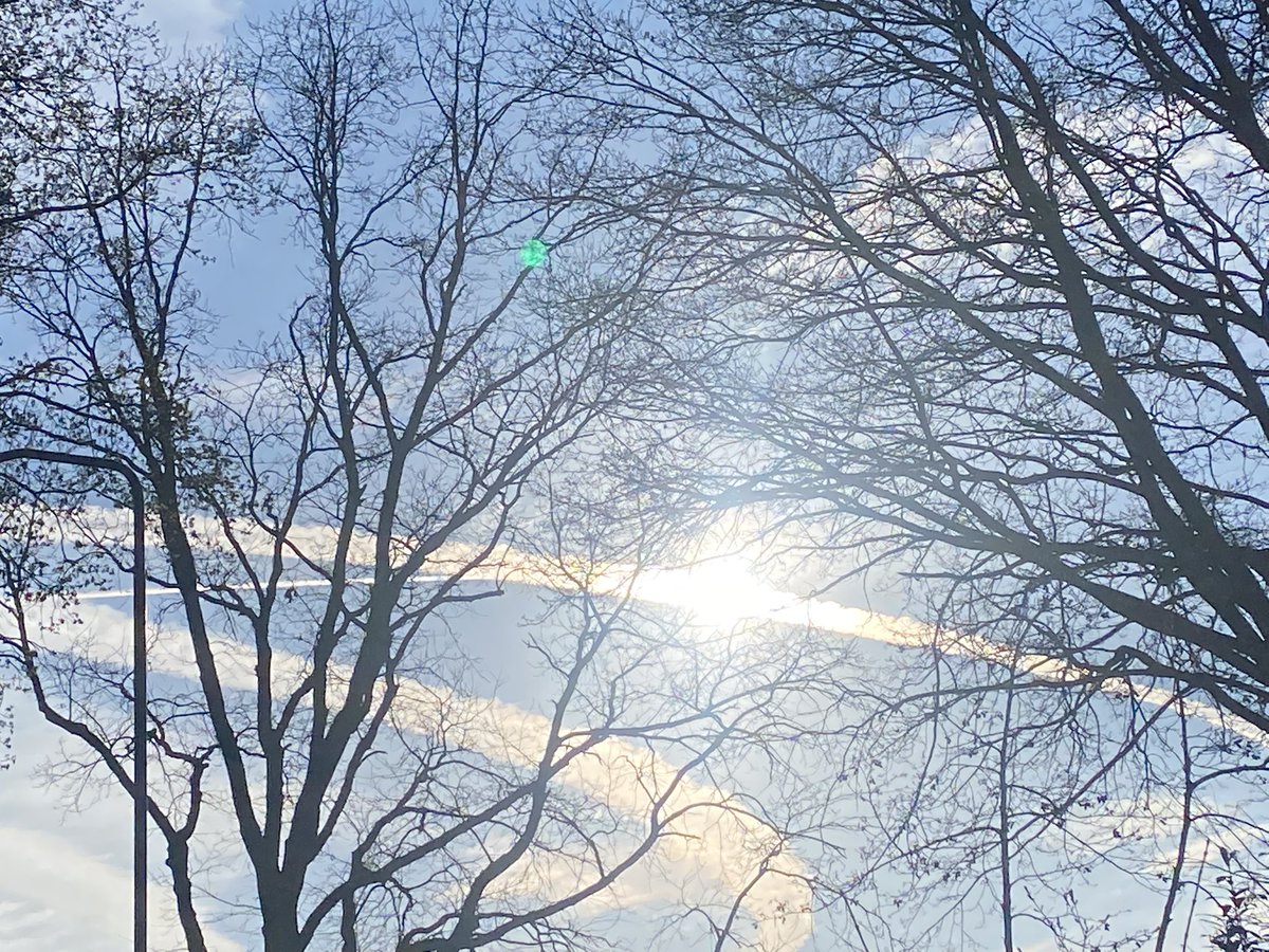 De #Zon wordt letterlijk geblokt door vliegtuigstrepen, maar heel Nederland doet alsof zijn neus bloedt.
Waar blijft de verontwaardiging, de boosheid!?