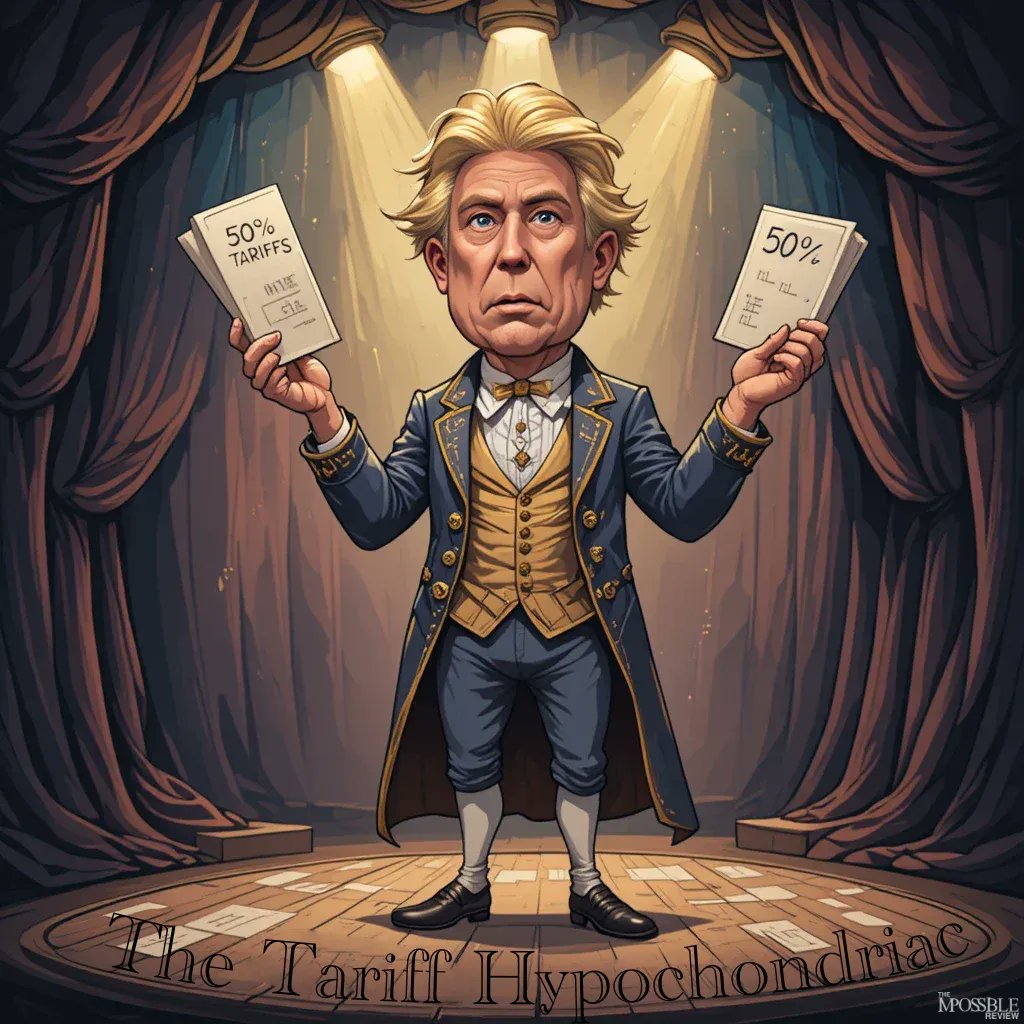 ImpossibleRev's tweet photo. Se Molière incontrasse i dazi di Trump? "Il Tariffario Immaginario" una satira brillante e l'ossessione tariffaria diventa commedia. #TheImpossibleReview #Trump #TrumpTariffs #StockMarket https://t.co/o3NqmIDRYF https://t.co/iqM9CKmTbu