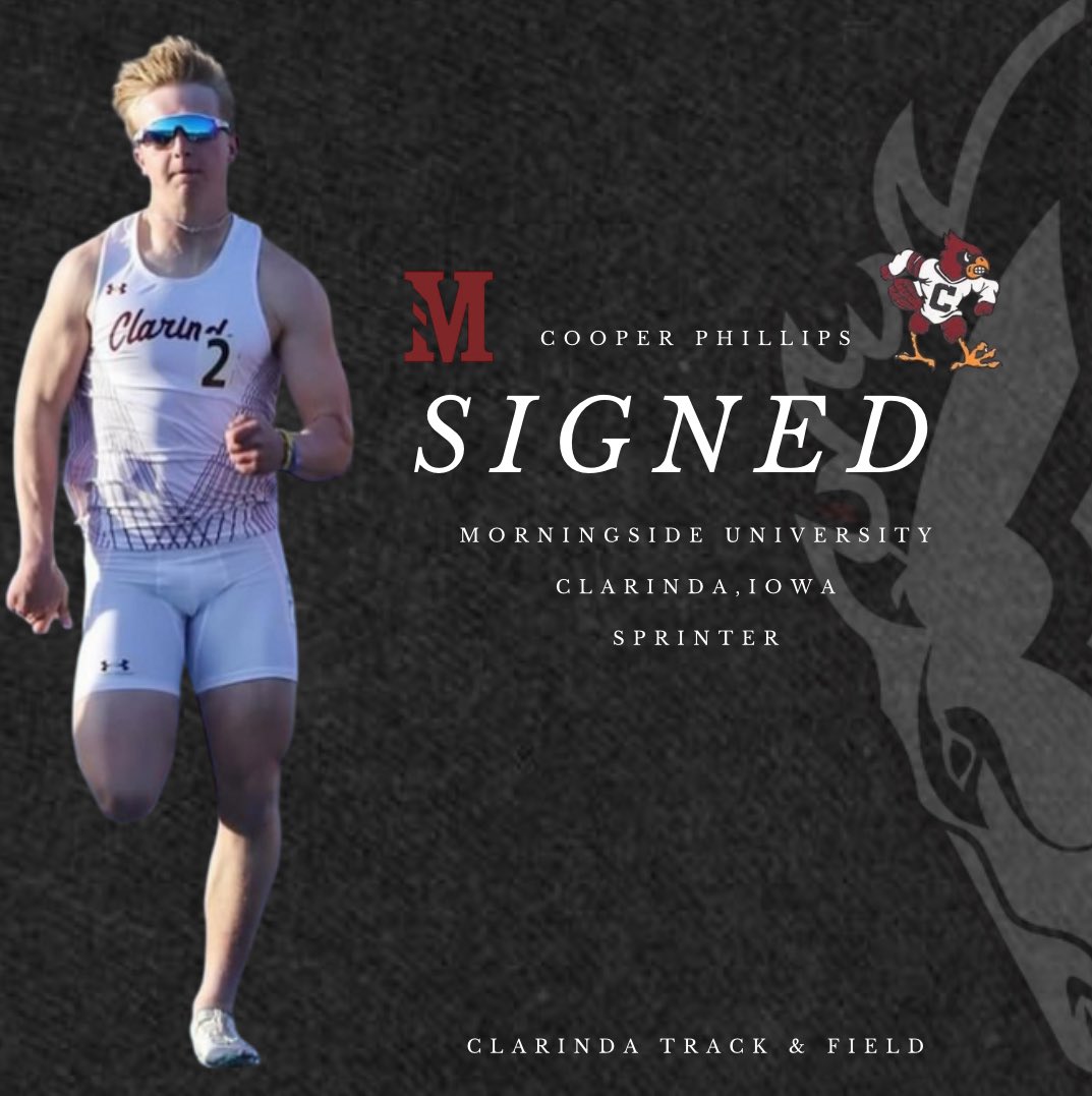 Signed ✍️

<a href="/CardinalsTrack/">Clarinda Track and Field</a> 
<a href="/Clarinda_AD/">Eli Bales</a> 
<a href="/Mside_Track/">Morningside University XC/TF</a>