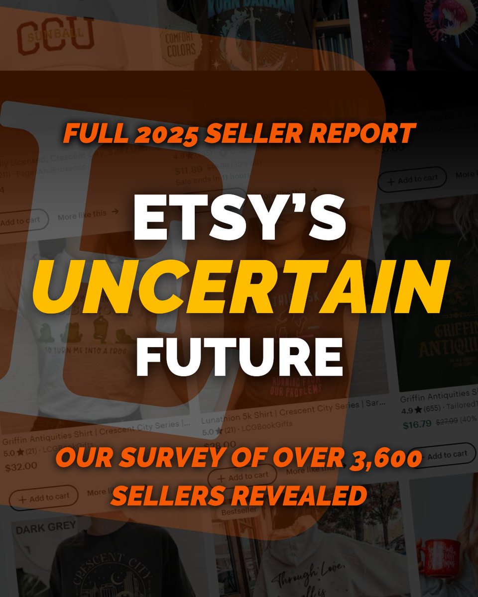 AlphaStarla's tweet photo. We surveyed over 3,600 Etsy sellers, asking them how they currently feel about Etsy. The results were startling. In this week's video, we share our full report.
🟠 Watch it here: https://t.co/TPEcR2B0VB
#etsybusiness #etsy #etsyseller #etsysuccess #handmadealphas #etsy2025 https://t.co/f1sglJWb2B