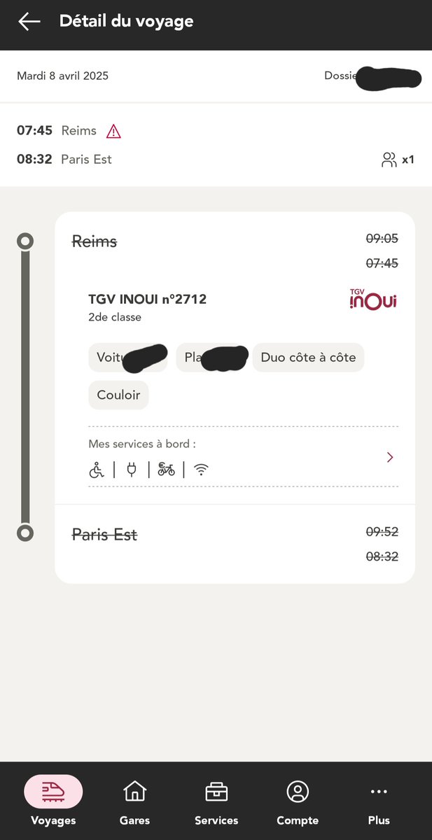 OriginalJaba's tweet photo. @SNCFVoyageurs Ce matin mon TGV 2712 au départ de Reims vers Paris à simplement été supprimé. Aucun mail, aucun SMS, aucune communication en gare hormis l'écran . On peut savoir pourquoi ? Est ce qu'il sera là demain ? https://t.co/Uwlz4iyIZS