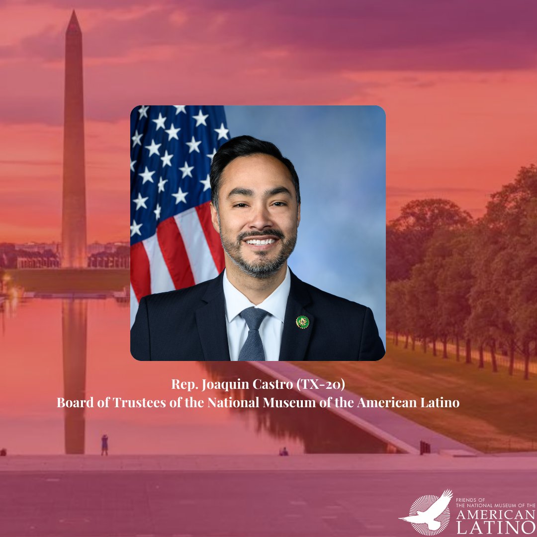 latinomuseum's tweet image. FRIENDS celebrates the appointments of Representatives @JoaquinCastrotx and Monica De La Cruz (@monica4congress) to the Smithsonian @USLatinoMuseum Board of Trustees and @RepCarlos Giménez to the @smithsonian Board of Regents! The fight to bring the National Museum of the…