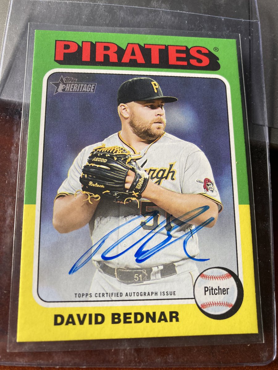 PiratesFandom's tweet image. Big thank you to @JonWenger7 for this Bednar auto. Really easy to work with and fast shipping. Thank you!