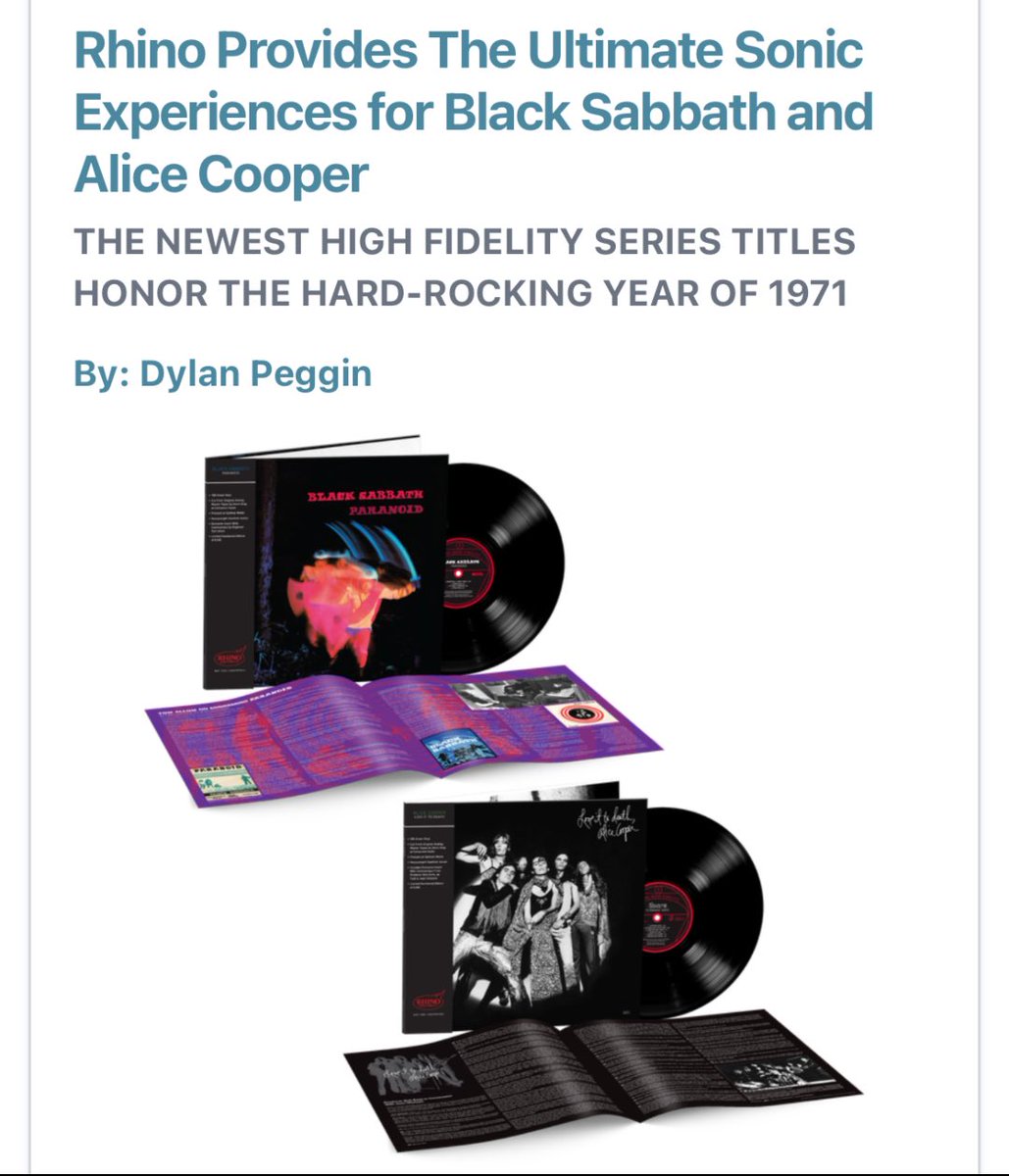 The Record Spinner (@record_spinner) on Twitter photo My latest piece on <a href="/tracking_angle/">Tracking Angle</a> is a double hitter! Covered the two newest Rhino High Fidelity titles: Black Sabbath’s “Paranoid” and Alice Cooper’s “Love It to Death.”
#rhinohighfidelity #alicecooper #loveittodeath #blacksabbath #paranoid
trackingangle.com/features/rhino… My latest piece on <a href="/tracking_angle/">Tracking Angle</a> is a double hitter! Covered the two newest Rhino High Fidelity titles: Black Sabbath’s “Paranoid” and Alice Cooper’s “Love It to Death.”
#rhinohighfidelity #alicecooper #loveittodeath #blacksabbath #paranoid
trackingangle.com/features/rhino…