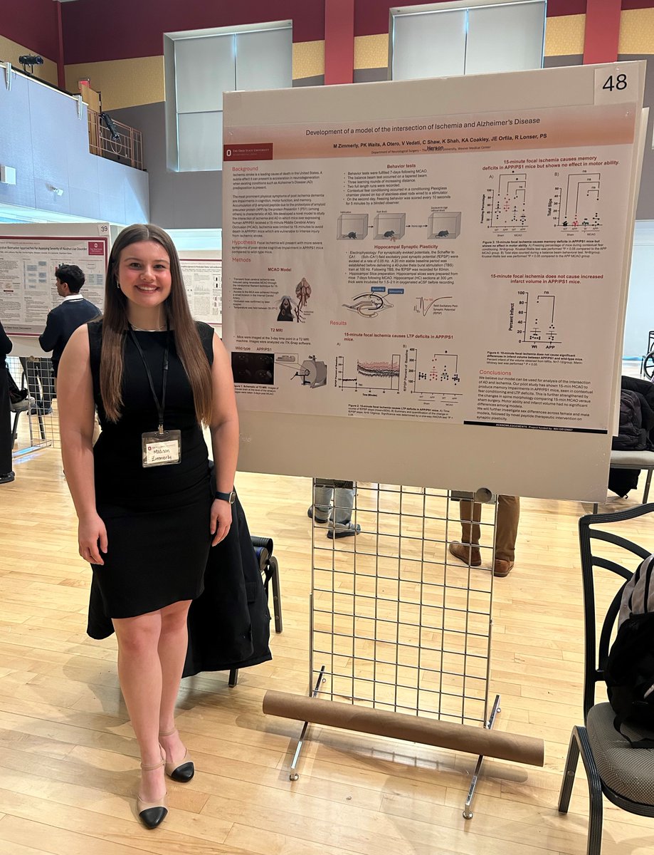 Gene Therapy Institute at Ohio State University (@osugenetherapy) on Twitter photo Great poster presentation on "Development of a model of the intersection of Ischemia and #Alzheimer's Disease" by Maddy Zimmerly, undergraduate student researcher in the Lonser & Herson Labs! 👏👏 Presented today at the Spring Undergrad Research Festival <a href="/ugresearchOSU/">UR&CI at Ohio State</a> Great poster presentation on "Development of a model of the intersection of Ischemia and #Alzheimer's Disease" by Maddy Zimmerly, undergraduate student researcher in the Lonser & Herson Labs! 👏👏 Presented today at the Spring Undergrad Research Festival <a href="/ugresearchOSU/">UR&CI at Ohio State</a>