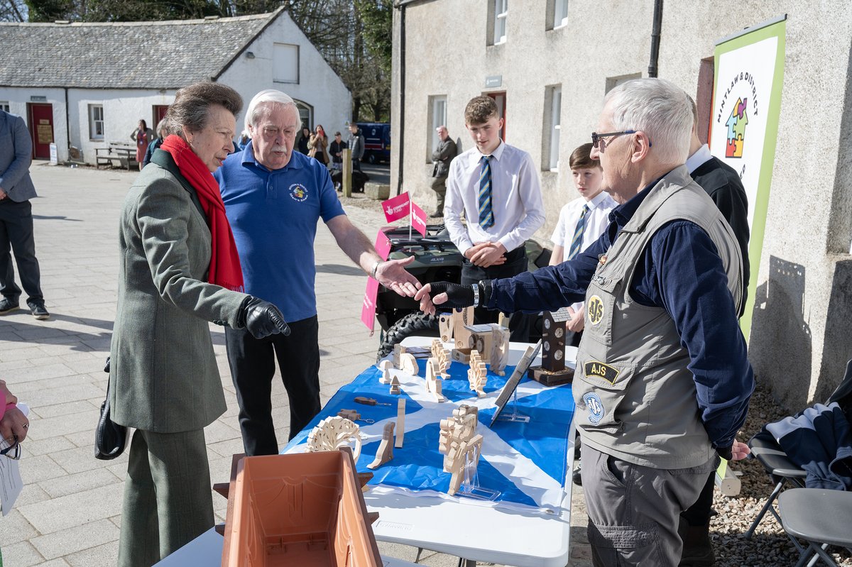 Aberdeenshire's tweet photo. Her Royal Highness The Princess Royal met with local community organisations and historians today as she toured Aden Country Park at Mintlaw and planted a tree to commemorate her visit. https://t.co/LLWF79at5i https://t.co/EyzJsmarzK