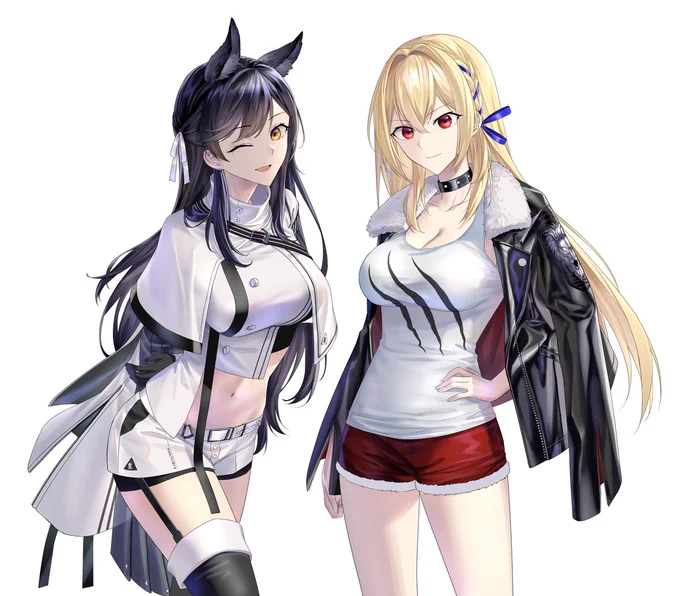 Atago cosplaying Arknights' Platinum and King George V cosplaying Arknights' SiegeCommission for SuaveGoose Thank you! :)#AzurLane #Arknights 