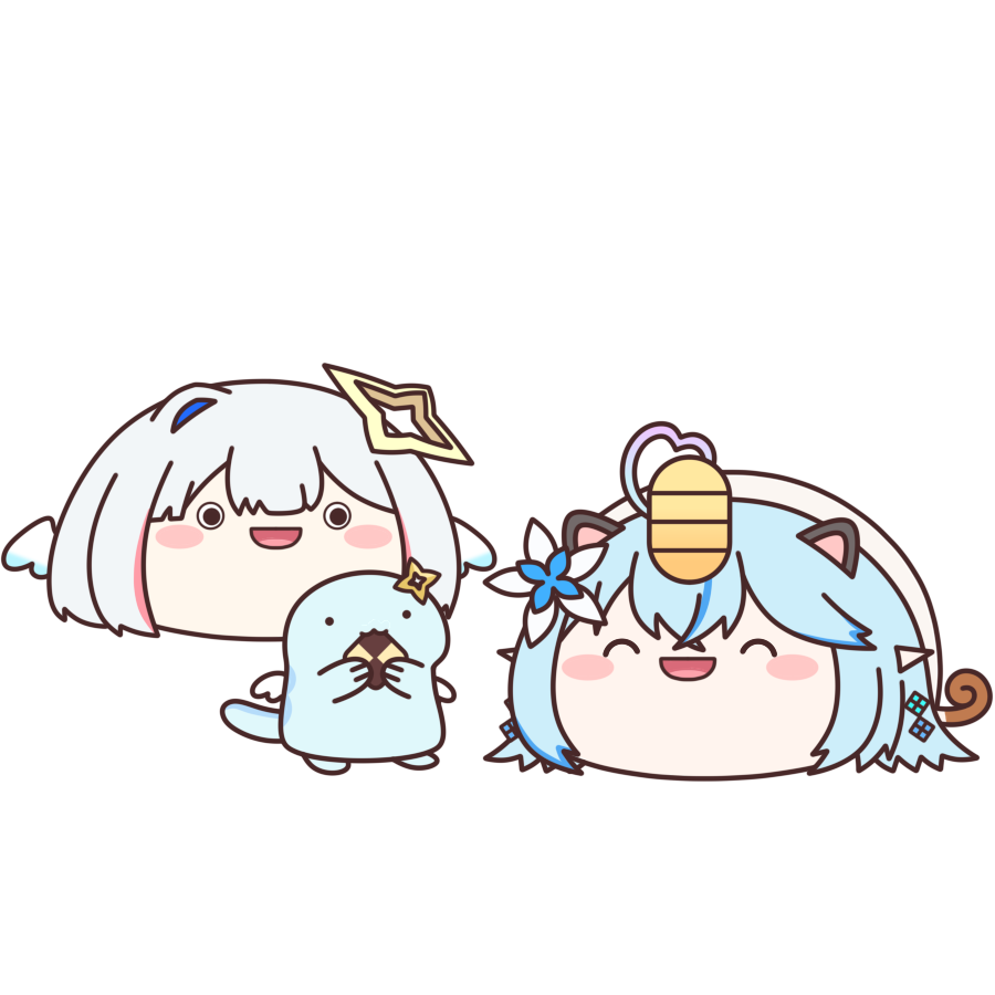 天音かなた ,雪花ラミィ 「透過を投下」|クソリプピッチングマシンのイラスト