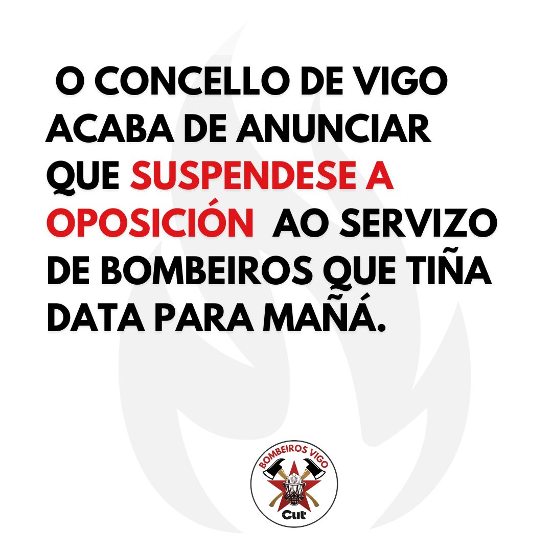 cutbombeiros's tweet photo. Sentimos o desprezo que a administración esta a demostrar polo esforzo que supón un proceso coma este.
😥
#concellodevigo
#abelcaballero
#patriciarodriguez
🚨VIGO SEN BOMBEIROS🚨 https://t.co/yLDIWANO5a