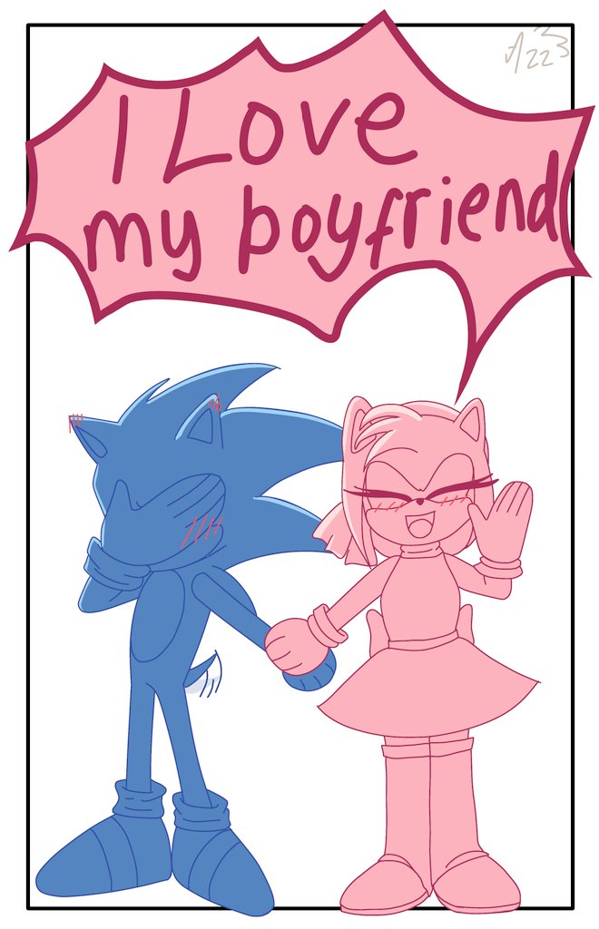 AzzayaAzza's tweet photo. He is lil shy give him some time 
#sonamy #SonicTheHedgehog #amyrose #sonicfanart https://t.co/lkmFMDYTtV