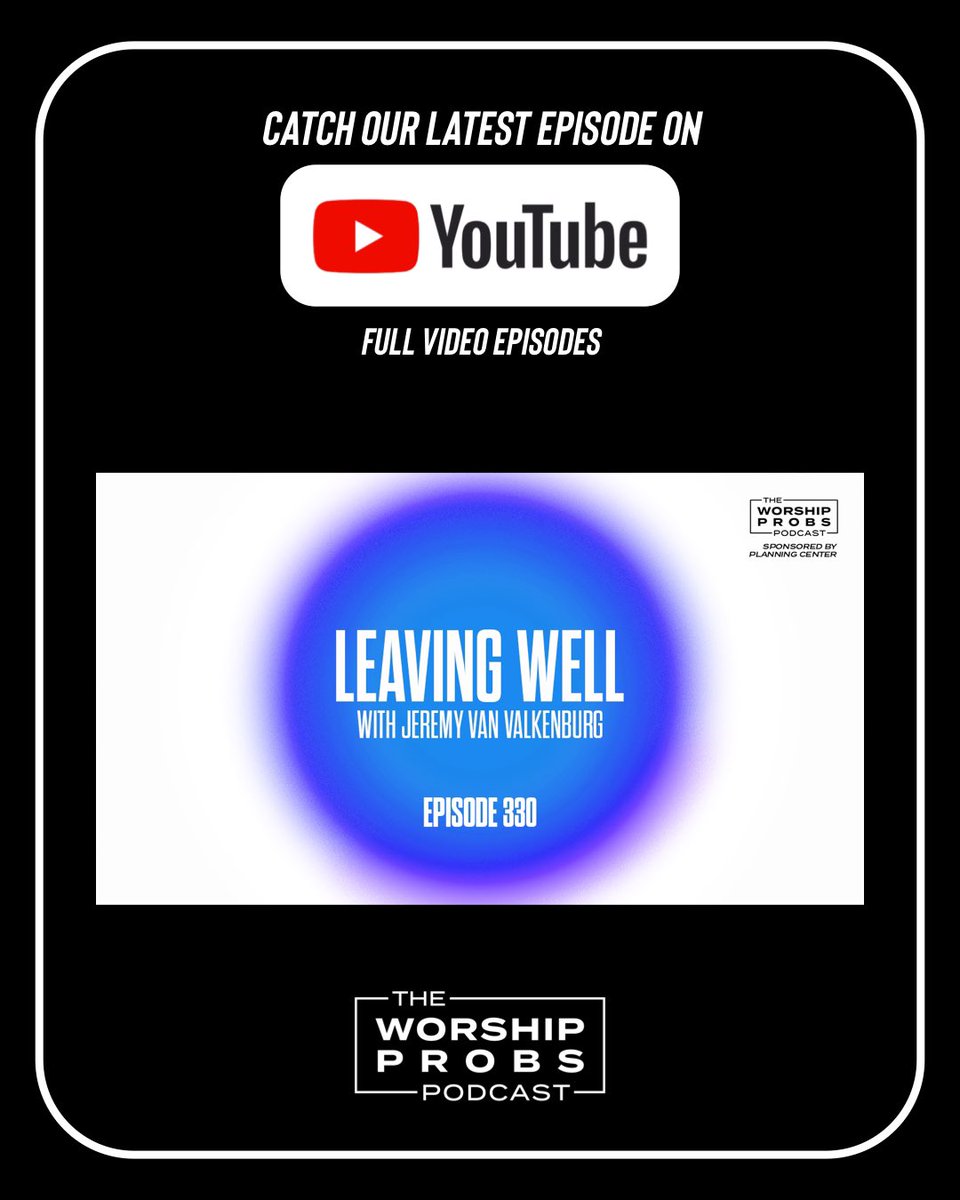You can watch this week’s podcast on YouTube • Watch &amp; Subscribe:  tinyurl.com/WorshipProbsEp… #worshipleaderprobs