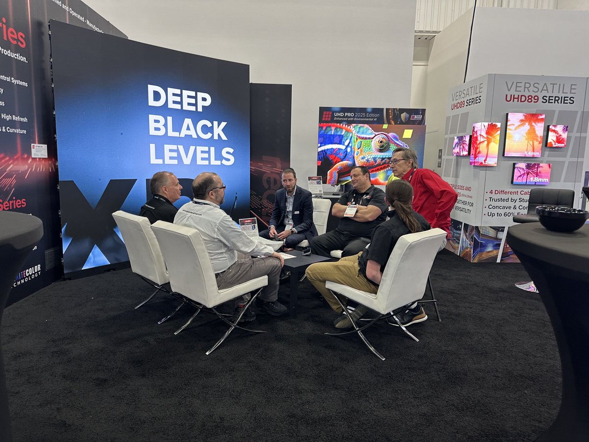 neotilive's tweet image. 🎥 @NABShow day 3 has begun! 

Stop by booth #N149 to see the Neoti Difference with the new UHD Pro 2025 + cutting-edge XR display tech.

Schedule a booth tour:
bit.ly/4coHJWP

#LEDdisplays #VirtualProduction #ProAV #XRtech