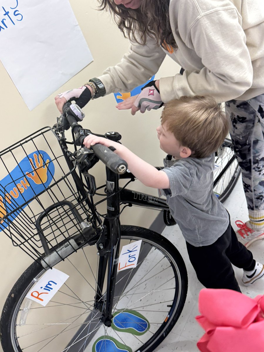 D31BeeHiveSI's tweet photo. Ms. Toni from Victory brought the Bike Shop to us! Students learned and labeled all the parts of the bike! #wheelsunit #handsonlearning🙌 #d31prekistheplaceto🐝 

@DrJoyAbrams @AP_JelaniMiller @CSD31SI @NYCSchools @DocPalton https://t.co/ZYlWGv50Qg
