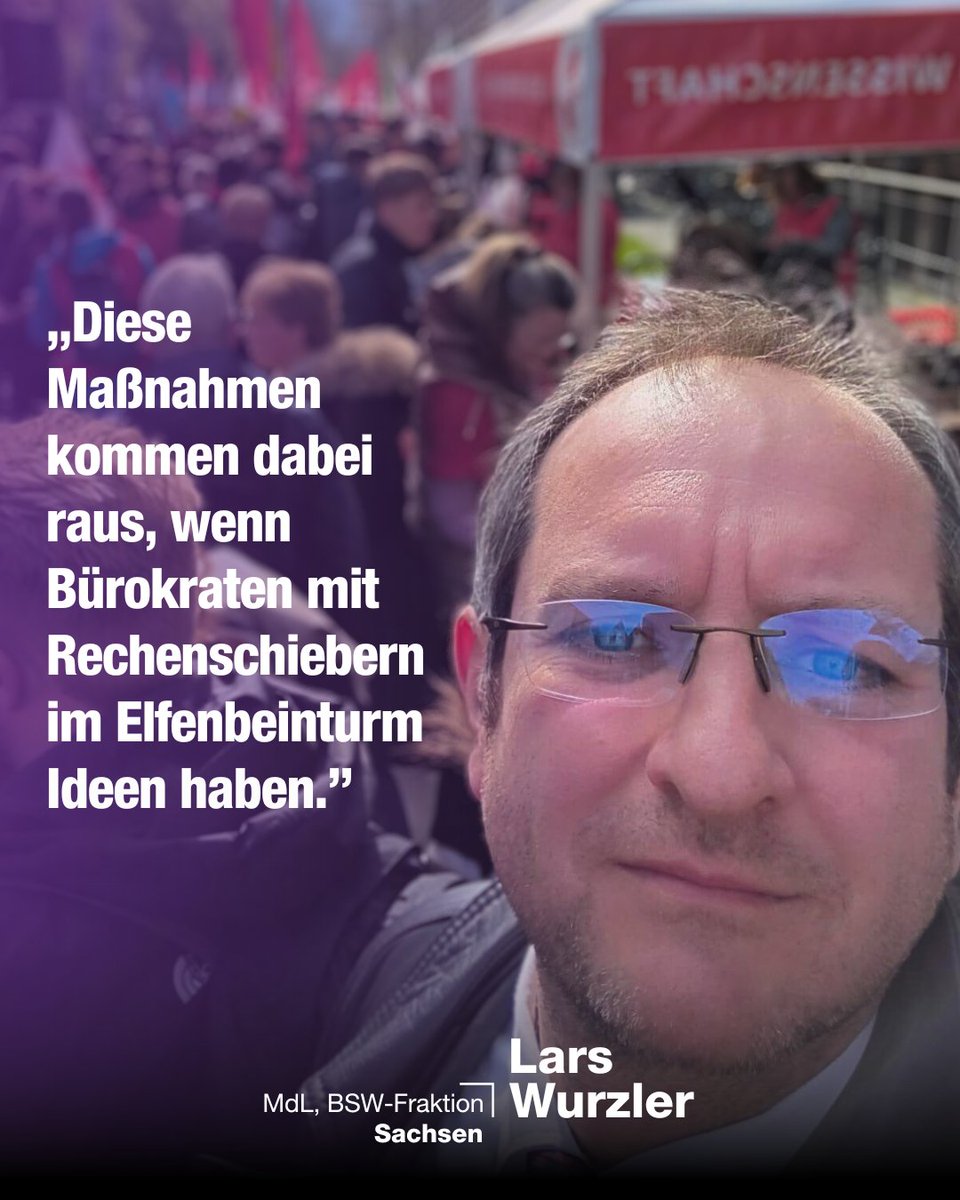lars_wurzler's tweet photo. Heute war der Abgeordnete Lars Wurzler aus der #BSW-Fraktion auf der Demonstration gegen das 21-Punkte-Maßnahmenpaket in Leipzig.
So MdL Wurzler:
„Diese Maßnahmen kommen dabei raus, wenn Bürokraten mit Rechenschiebern im Elfenbeinturm Ideen haben.“
#Bildung #Sachsen #le0804 https://t.co/b6xrSQ2mY9