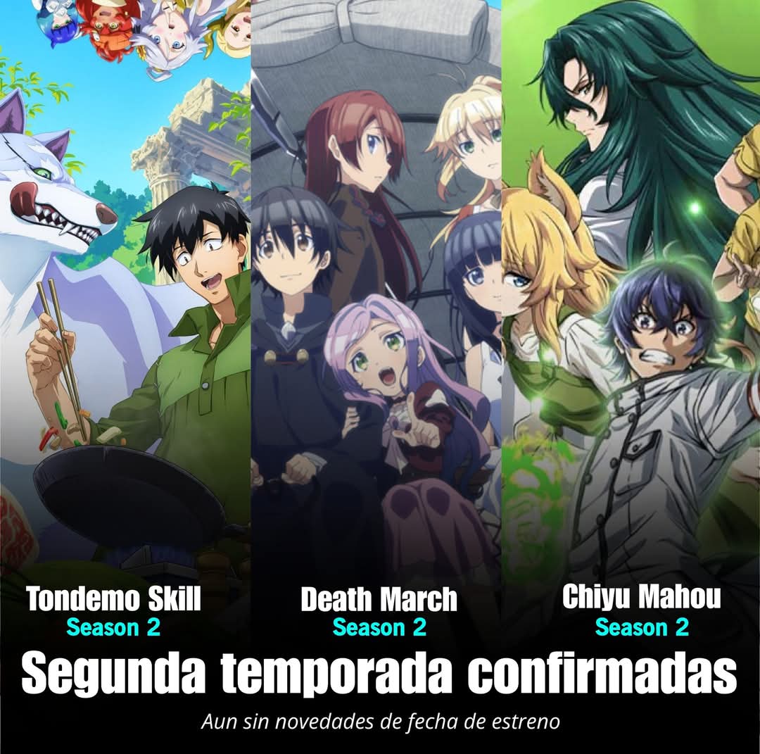CafedeMorioh's tweet photo. Segundas temporadas confirmadas de isekais que sinos emocionan!!!! https://t.co/8jGFnWiDD5