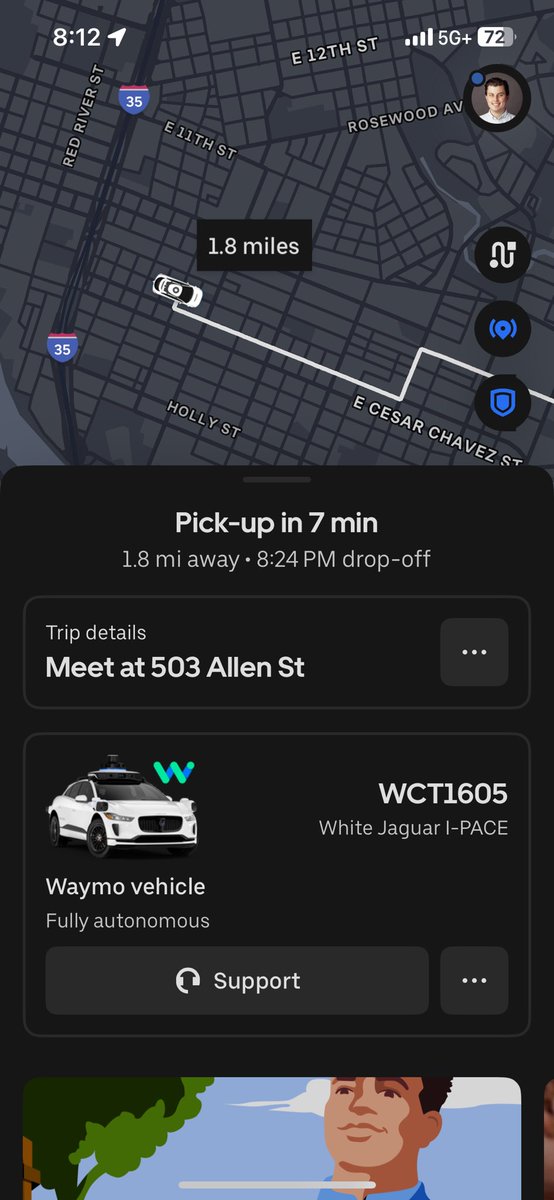 waymo x uber roulette: 

I just canceled 6 human drivers to summon a robot. My uber rating and soul are both in freefall.