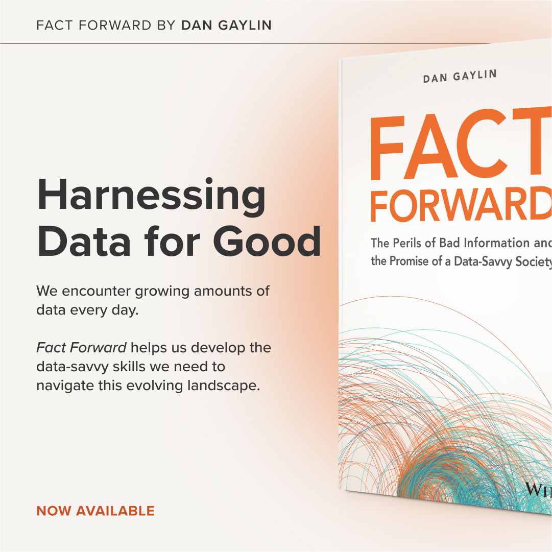 NORCNews's tweet photo. Today’s the day! Announcing the publication of #FactForwardBook, a new book from NORC’s CEO Dan Gaylin! Get your copy today and join the conversation about how we can build a more data-savvy society: https://t.co/7VEG4UTTaB https://t.co/BG5DzUhsrj