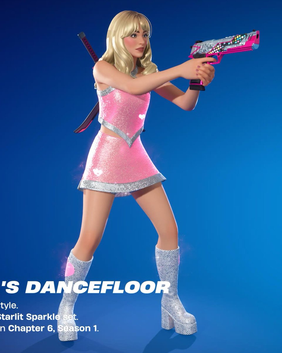 It's so funny to see Sabrina Carpenter holding weapons. She's such a fun skin and I love the Taste emote