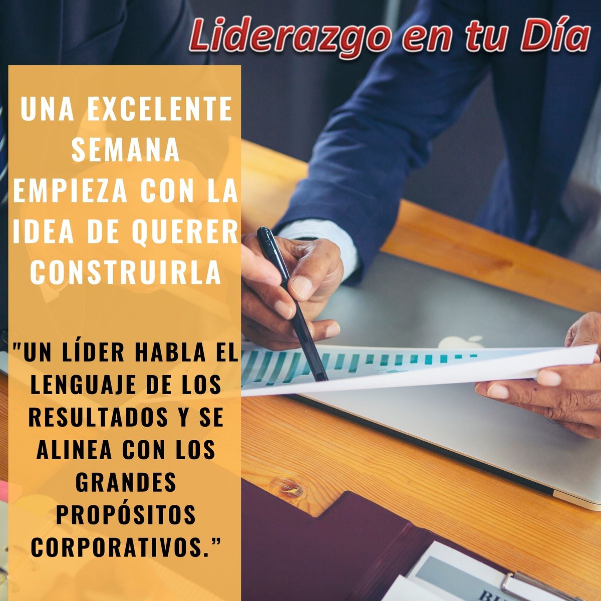 Líder. Construye la semana que mejor te parezca, pero añádele compromiso, pasión, ganas, éxito, disciplina y constancia. Tenlo Presente.
#coqching #gerencia #liderazgo #liderazgoentudia #FelizSemana