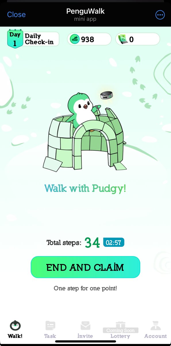 The PenguWalk Bot beta is live! 🐧✨
 Earn points with every step you take.
 Start walking now: 
t.me/PenguWalkBot?p…