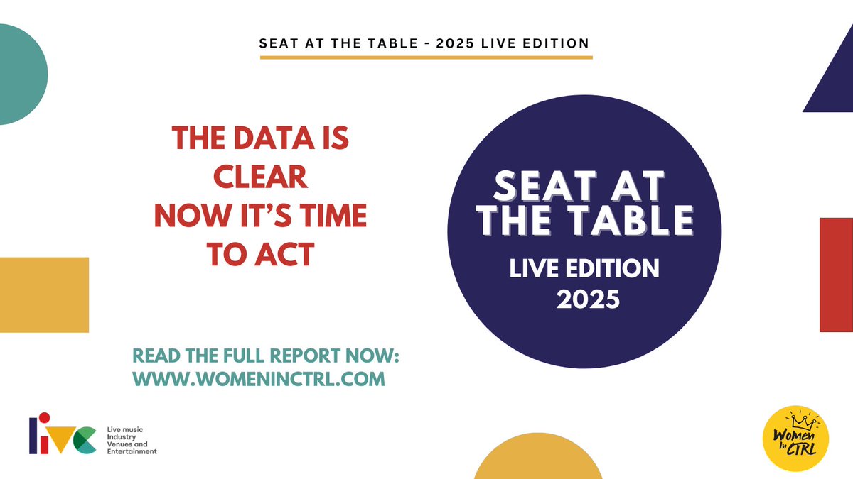 This report is the first to benchmark intersectional leadership in the UK live music sector.

LIVE and Women in CTRL will host an industry roundtable April 23rd to turn this data into action and develop a sector-wide pledge for change.

The data is clear. Now it’s time to act.