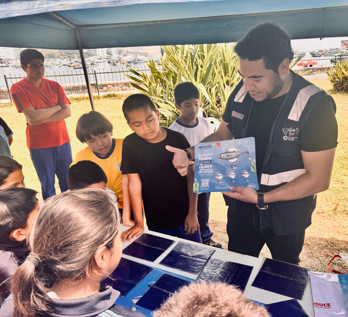 MINPRODUCCION's tweet image. 📢 Alrededor de 200 personas, entre escolares, pescadores y público en general, participaron en #Ancón en actividades lúdicas sobre tallas mínimas de captura y vedas vigentes, promoviendo la importancia de una #PescaResponsable para la conservación de nuestros recursos marinos.