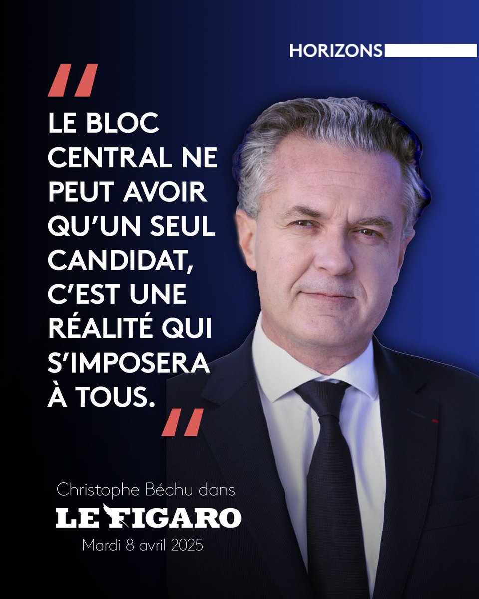 « Au-delà du bloc central, la droite et le centre devront se ranger derrière le même candidat pour gagner. Aujourd’hui, je ne connais qu’un seul candidat issu de ce bloc, c’est Édouard Philippe. Et cela me va très bien. »

<a href="/ChristopheBechu/">Christophe Béchu</a> | <a href="/Le_Figaro/">Le Figaro</a>

🗞️ bit.ly/424P9uY