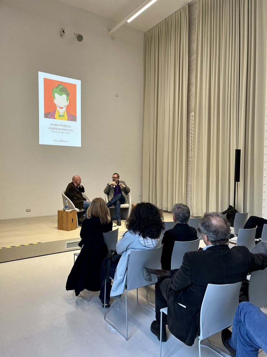Stefano Gobbi (@stedn3) on Twitter photo āNon cāĆØ niente da ridereā.
<a href="/guidotweet/">Guido Vitiello</a> presenta āJoker scatenato. Il lato oscuro della comicitĆ ā al <a href="/Museo_MAXXI/">MAXXI</a> con <a href="/EdoardoCamurri/">Edoardo Camurri</a>.
Introduzione di <a href="/idevicofallani/">Irene De Vico Fallani</a> (con tanto di citazione di Gino De Dominicis). āNon cāĆØ niente da ridereā.
<a href="/guidotweet/">Guido Vitiello</a> presenta āJoker scatenato. Il lato oscuro della comicitĆ ā al <a href="/Museo_MAXXI/">MAXXI</a> con <a href="/EdoardoCamurri/">Edoardo Camurri</a>.
Introduzione di <a href="/idevicofallani/">Irene De Vico Fallani</a> (con tanto di citazione di Gino De Dominicis).