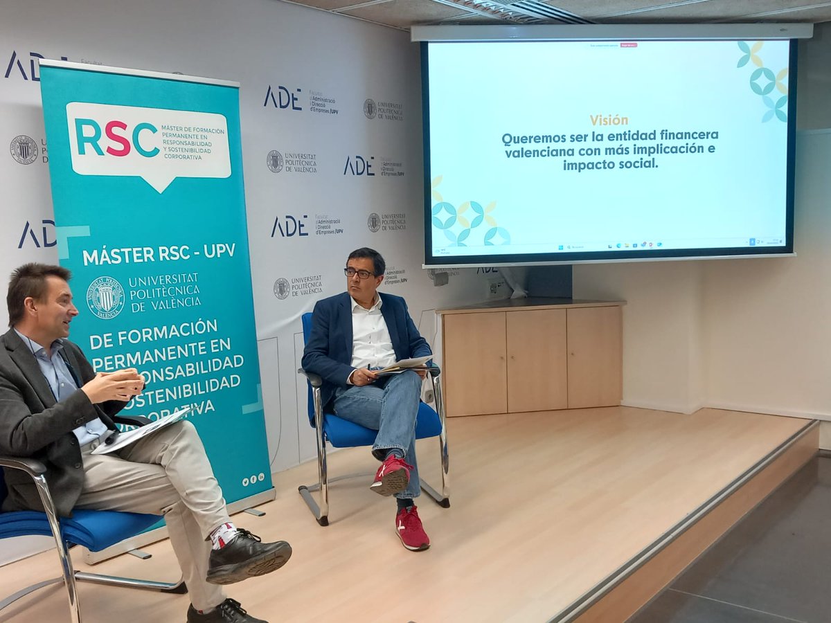 Máster RSC UPV (@masterrscupv) on Twitter photo “La ética y los valores son rentables a corto, medio y largo plazo” y así lo demuestra la experiencia de <a href="/caixapopular/">Caixa Popular</a>, subrayó su director de RS y RRII, <a href="/PacoAlos/">Paco Alos</a>, en su charla para nuestra serie ‘Hablamos de sostenibilidad con’
🔛 rscmaster.webs.upv.es/paco-alos-caix…
#SemanaUniversitariaES “La ética y los valores son rentables a corto, medio y largo plazo” y así lo demuestra la experiencia de <a href="/caixapopular/">Caixa Popular</a>, subrayó su director de RS y RRII, <a href="/PacoAlos/">Paco Alos</a>, en su charla para nuestra serie ‘Hablamos de sostenibilidad con’
🔛 rscmaster.webs.upv.es/paco-alos-caix…
#SemanaUniversitariaES