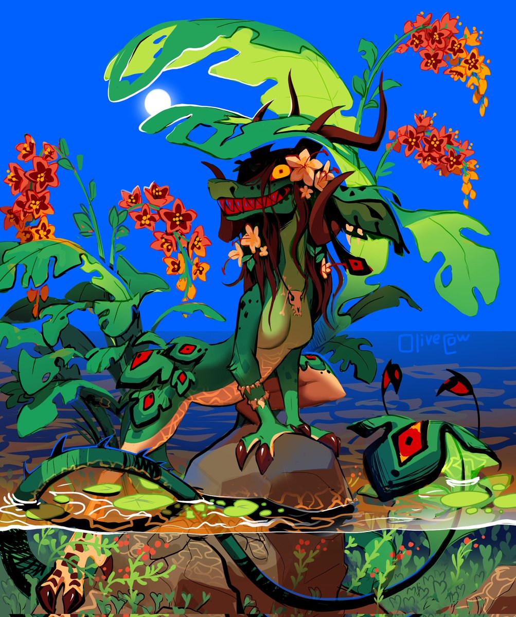 Oh hey! It's #PortfolioDay !!
Im Olive, a freelance digital illustrator! I love working with bright colors and fun detail! 🌿