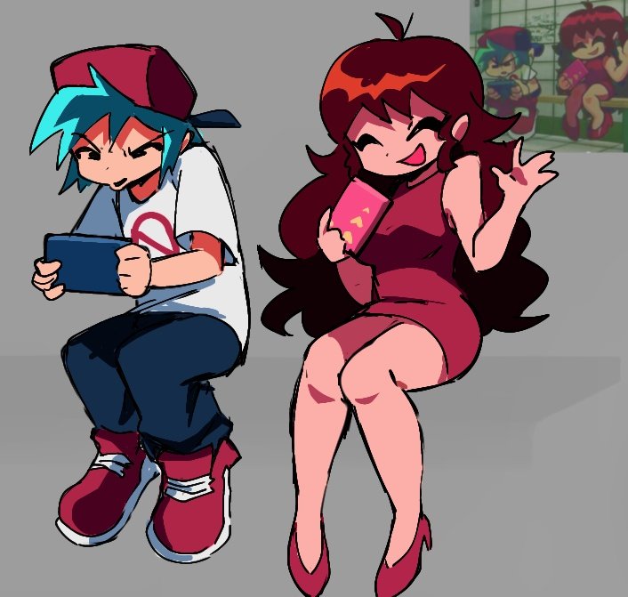 I love drawing BF and GF saturated in my FNF art I can't lie