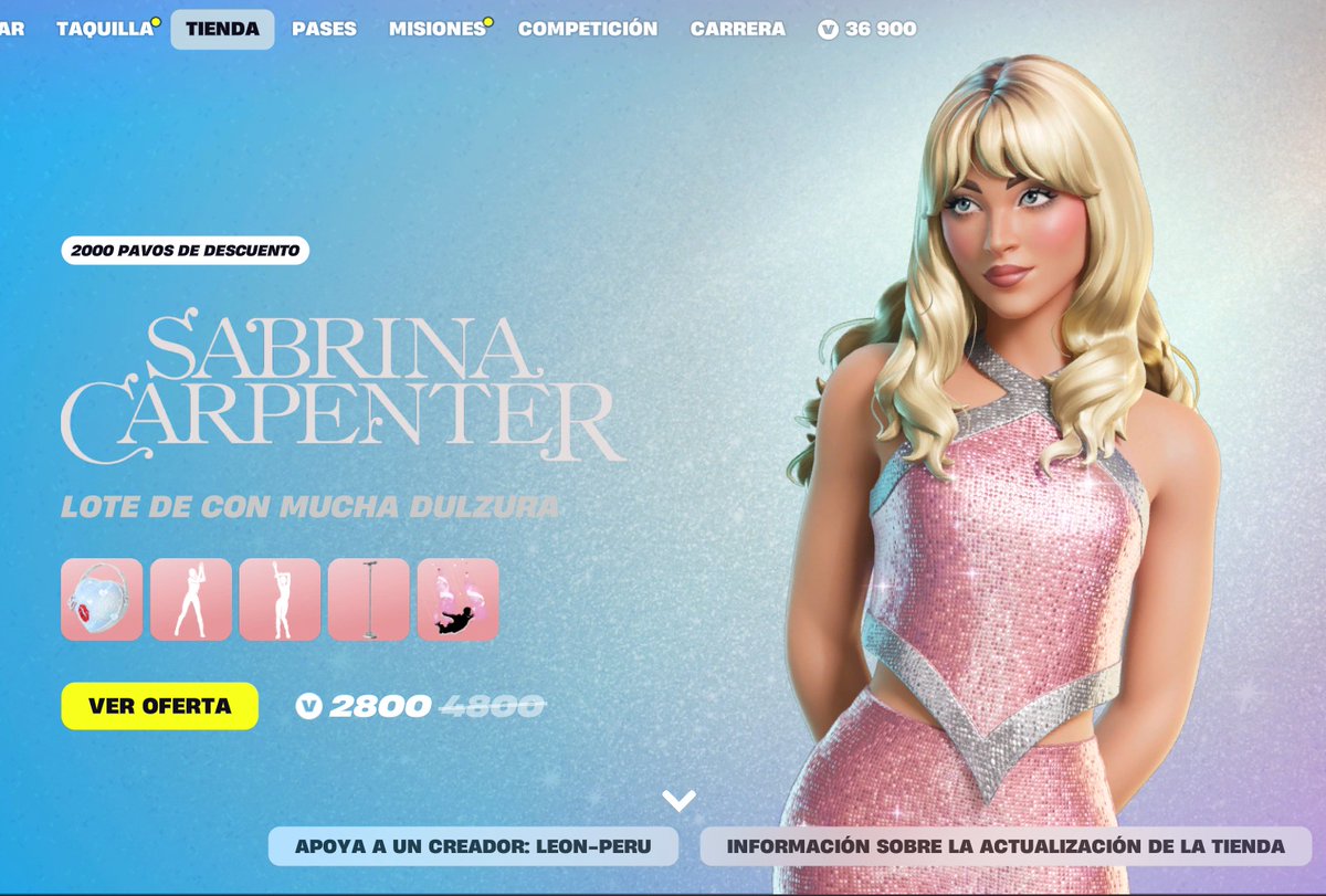 LeonPeruStore's tweet image. Llego cosméticos de Sabrina Carpenter - Tienda 8 abril 2025 -  Y como si fuera poco pase musical  esta skin Sabrina  :)