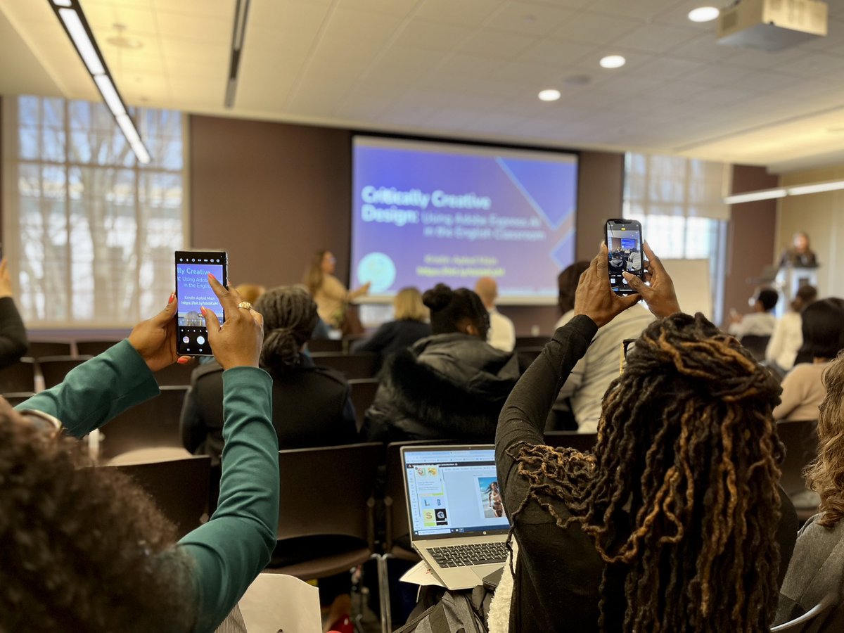 tdsb's tweet photo. @TDSB_IT @TDSBDirector This morning, educators are unleashing the power of #AI at #tdsbUL25 to supercharge their teaching! From streamlining lesson plans with Gemini to designing eye-catching visuals with @AdobeExpress AI, they’re reimagining learning possibilities. https://t.co/vYCkVR5yH0