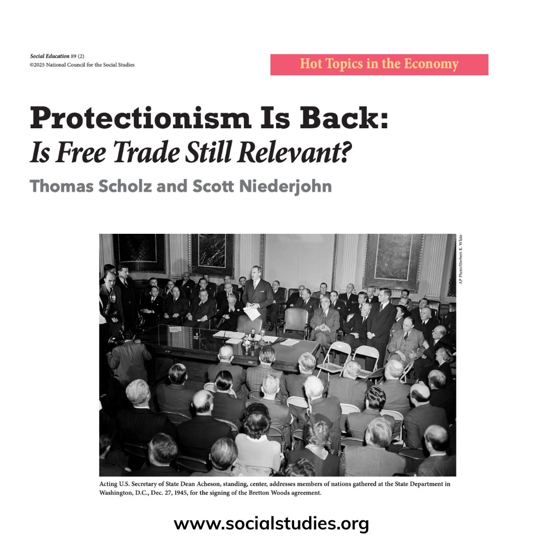 "Both major American political parties have at different times supported tariffs on a wide range of products in the name of American jobs, national security, and other concerns. What should students know about free trade, and is it still relevant?" 

➡️ Read the full article in