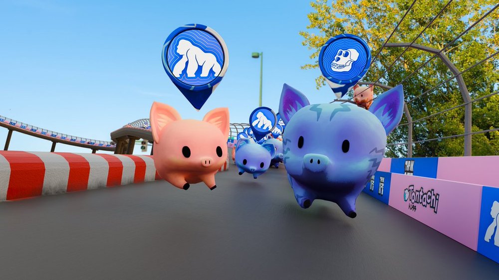 52WeeksBlog's tweet image. 🏁🐷 Ready to race with pigs? Tontachi’s AR-powered hog racing just launched on ApeChain! Join the fun, earn $APE, and take “pigtures” of your racing pals. 🚀 Download now! 🔗👉 [tontachi.io](app.tontachi.io) #ApeChain #TontachiAR [link.niad.tech/fw8i02]