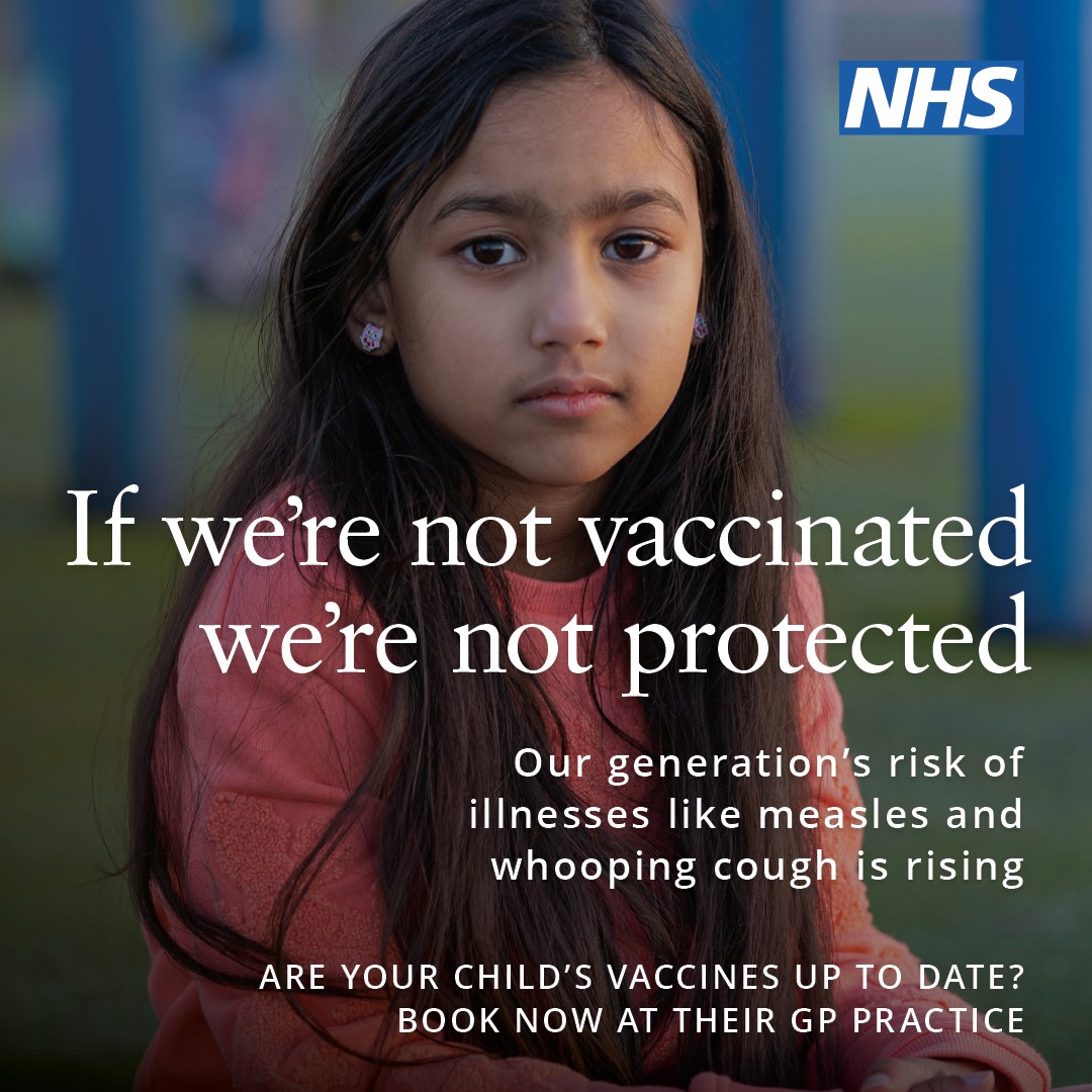 Vaccinations for preventable diseases like #measles are free as part of the NHS childhood vaccination schedule. 

And if you think your child has missed out, you can catch up on any missed doses at your GP practice. 

Find out more ➡️ orlo.uk/TKU9Q