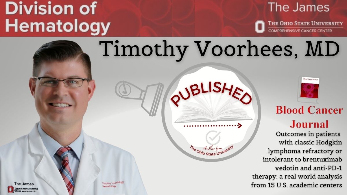 Ohio State Hematology (@osuhematology) on Twitter photo Timothy Voorhees, MD <a href="/tvoorheesmd/">Timothy Voorhees, MD, MSCR</a>) published "Outcomes in patients with classic #Hodgkinlymphoma refractory or intolerant to brentuximab vedotin and anti-PD-1 therapy: a real world analysis from 15 U.S. academic centers" in <a href="/BloodCancerJnl/">Blood Cancer Journal</a>.
🔗pubmed.ncbi.nlm.nih.gov/40140364/ Timothy Voorhees, MD <a href="/tvoorheesmd/">Timothy Voorhees, MD, MSCR</a>) published "Outcomes in patients with classic #Hodgkinlymphoma refractory or intolerant to brentuximab vedotin and anti-PD-1 therapy: a real world analysis from 15 U.S. academic centers" in <a href="/BloodCancerJnl/">Blood Cancer Journal</a>.
🔗pubmed.ncbi.nlm.nih.gov/40140364/