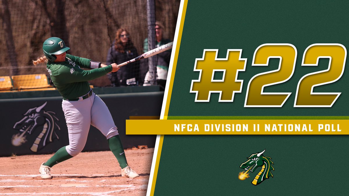 The Dragons are on the rise! Softball moves up to #22 in the latest NFCA Top 25 Poll, their highest ranking since 2011. #GoGons